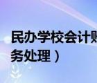 民辦學(xué)校會計賬務(wù)處理實例（民辦學(xué)校會計賬務(wù)處理）