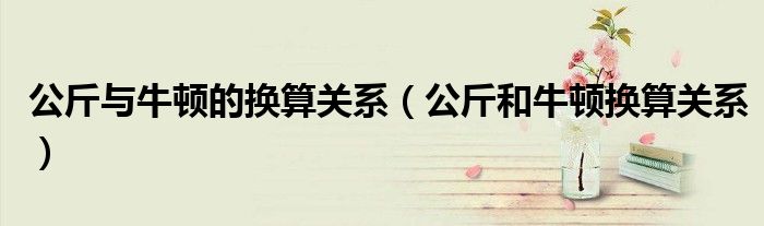 公斤與牛頓的換算關(guān)系（公斤和牛頓換算關(guān)系）