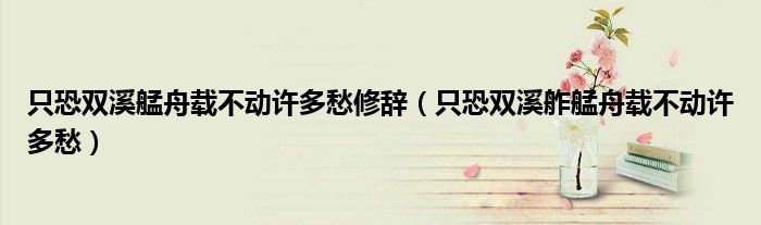 只恐雙溪艋舟載不動(dòng)許多愁修辭（只恐雙溪舴艋舟載不動(dòng)許多愁）