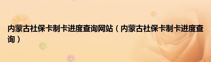內(nèi)蒙古社?？ㄖ瓶ㄟM度查詢網(wǎng)站（內(nèi)蒙古社?？ㄖ瓶ㄟM度查詢）