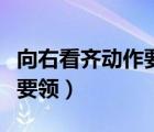 向右看齊動作要領(lǐng)是什么意思（向右看齊動作要領(lǐng)）