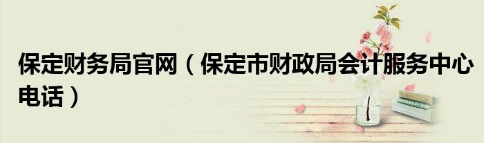 保定財務局官網(wǎng)（保定市財政局會計服務中心電話）