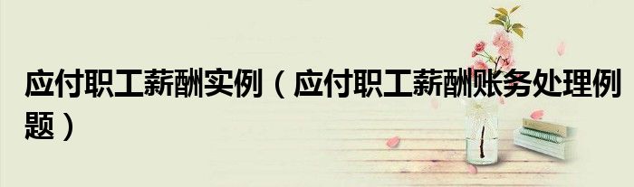 應(yīng)付職工薪酬實(shí)例（應(yīng)付職工薪酬賬務(wù)處理例題）
