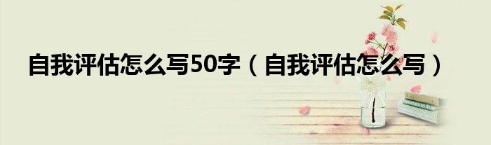 自我評(píng)估怎么寫(xiě)50字（自我評(píng)估怎么寫(xiě)）