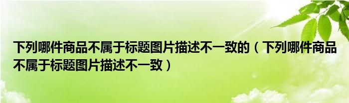 下列哪件商品不屬于標題圖片描述不一致的（下列哪件商品不屬于標題圖片描述不一致）