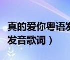 真的愛你粵語發(fā)音歌詞是什么（真的愛你粵語發(fā)音歌詞）