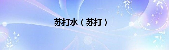 蘇打水（蘇打）