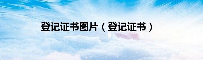 登記證書圖片（登記證書）
