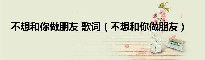 不想和你做朋友 歌詞（不想和你做朋友）