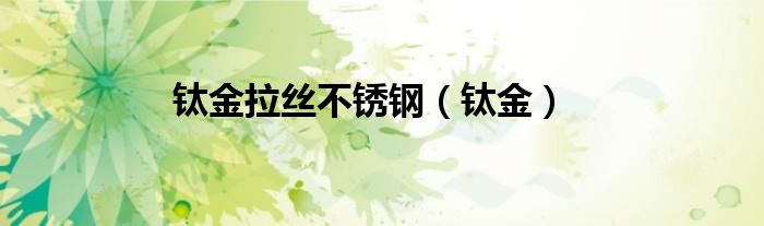 鈦金拉絲不銹鋼（鈦金）