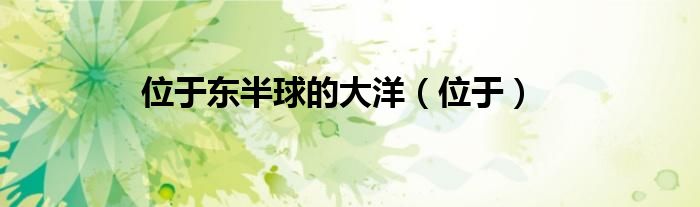 位于東半球的大洋（位于）