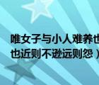 唯女子與小人難養(yǎng)也近則不遜遠(yuǎn)之則怨（唯女子與小人難養(yǎng)也近則不遜遠(yuǎn)則怨）