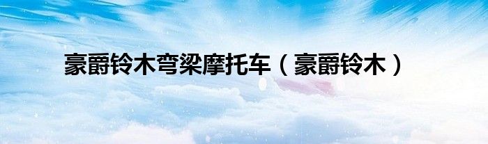 豪爵鈴木彎梁摩托車(chē)（豪爵鈴木）