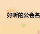好聽的公會(huì)名字前綴（好聽的公會(huì)名字）