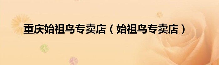 重慶始祖鳥專賣店（始祖鳥專賣店）