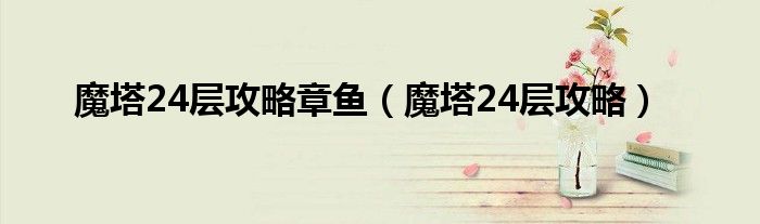 魔塔24層攻略章魚(yú)（魔塔24層攻略）
