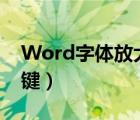 Word字體放大快捷鍵（word字體放大快捷鍵）