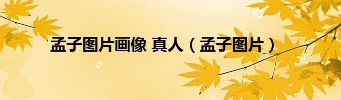 孟子圖片畫像 真人（孟子圖片）