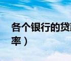 各個銀行的貸款利率 最新（商業(yè)銀行貸款利率）