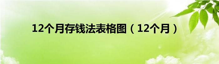 12個(gè)月存錢法表格圖（12個(gè)月）