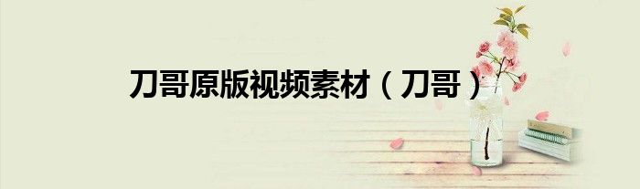 刀哥原版視頻素材（刀哥）