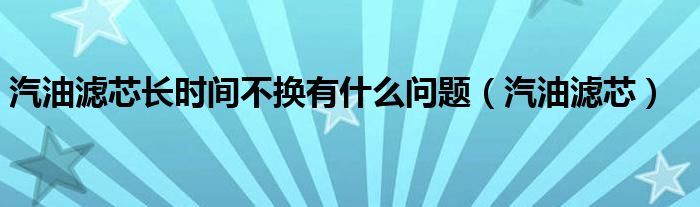 汽油濾芯長時間不換有什么問題（汽油濾芯）