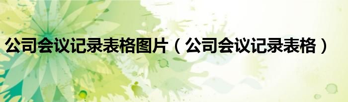 公司會議記錄表格圖片（公司會議記錄表格）