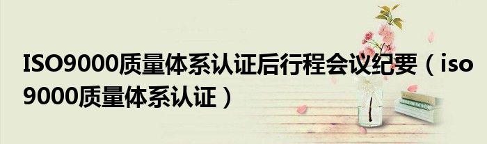ISO9000質(zhì)量體系認(rèn)證后行程會議紀(jì)要（iso9000質(zhì)量體系認(rèn)證）
