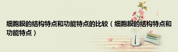 細(xì)胞膜的結(jié)構(gòu)特點(diǎn)和功能特點(diǎn)的比較（細(xì)胞膜的結(jié)構(gòu)特點(diǎn)和功能特點(diǎn)）