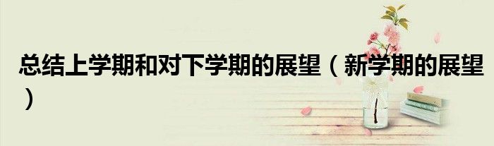 總結上學期和對下學期的展望（新學期的展望）