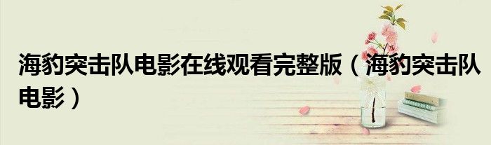 海豹突擊隊(duì)電影在線觀看完整版（海豹突擊隊(duì)電影）