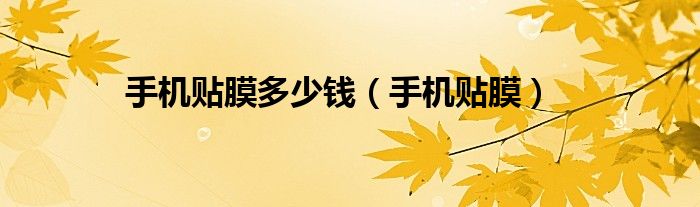 手機貼膜多少錢（手機貼膜）