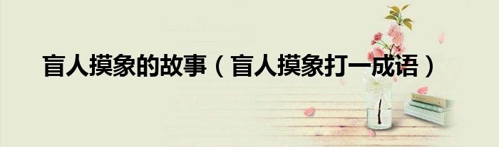 盲人摸象的故事（盲人摸象打一成語）