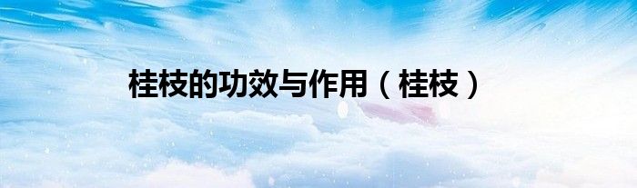 桂枝的功效與作用（桂枝）