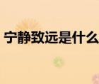 寧靜致遠(yuǎn)是什么意思（歲月靜好是什么意思）