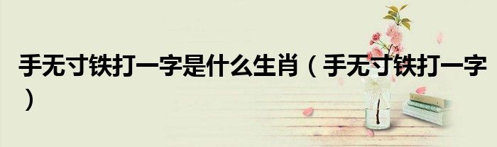 手無寸鐵打一字是什么生肖（手無寸鐵打一字）