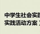 中學(xué)生社會(huì)實(shí)踐活動(dòng)方案怎么寫（中學(xué)生社會(huì)實(shí)踐活動(dòng)方案）