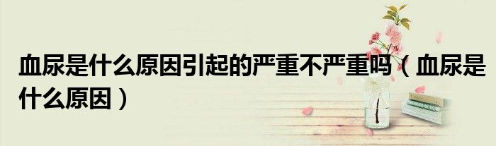 血尿是什么原因引起的嚴(yán)重不嚴(yán)重嗎（血尿是什么原因）