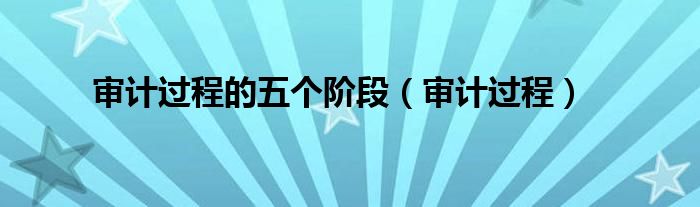 審計過程的五個階段（審計過程）