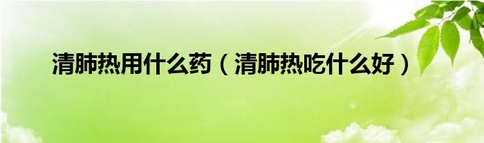 清肺熱用什么藥（清肺熱吃什么好）