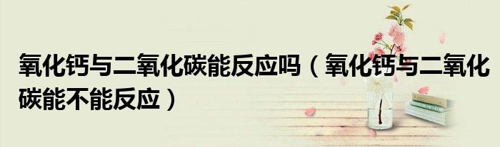 氧化鈣與二氧化碳能反應(yīng)嗎（氧化鈣與二氧化碳能不能反應(yīng)）