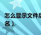 怎么顯示文件后綴名格式（怎么顯示文件后綴名）