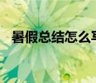 暑假總結(jié)怎么寫300字（暑假總結(jié)怎么寫）