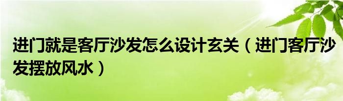 進門就是客廳沙發(fā)怎么設(shè)計玄關(guān)（進門客廳沙發(fā)擺放風(fēng)水）
