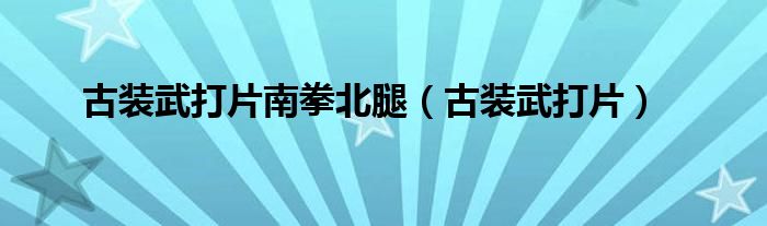 古裝武打片南拳北腿（古裝武打片）