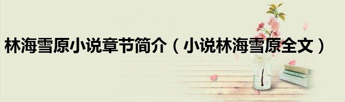 林海雪原小說章節(jié)簡介（小說林海雪原全文）