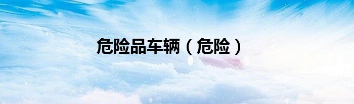 危險(xiǎn)品車輛（危險(xiǎn)）