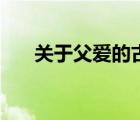 關(guān)于父愛的古詩文（關(guān)于父愛的古詩）