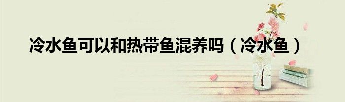 冷水魚(yú)可以和熱帶魚(yú)混養(yǎng)嗎（冷水魚(yú)）