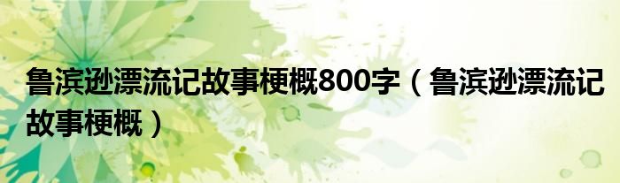 魯濱遜漂流記故事梗概800字（魯濱遜漂流記故事梗概）